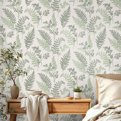 Fern 10m x 52cm Wallpaper Roll