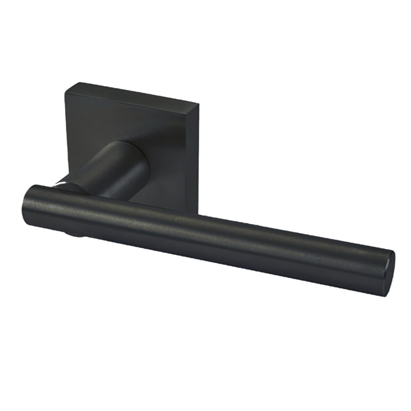 Full Double Dummy Door Lever Set, Satin Black