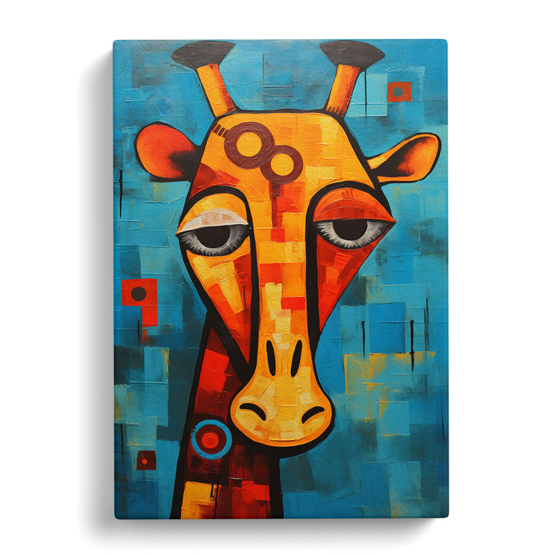 Giraffe Constructivism - Wrapped Canvas, 50cm H x 35cm W x 3cm D