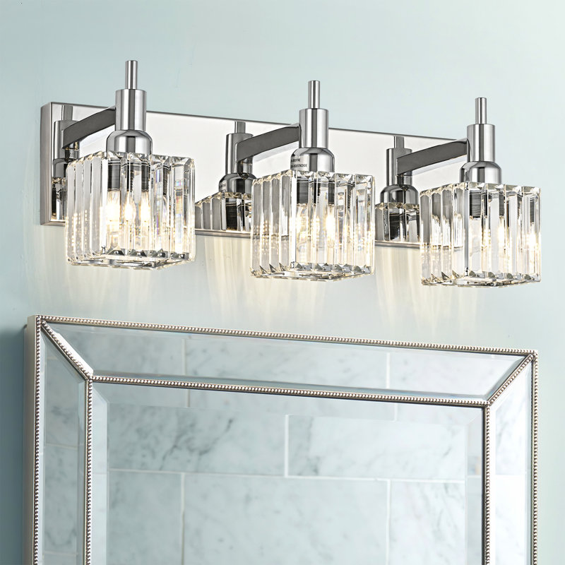 Taevion Dimmable Crystal Vanity Light, Chrome, 1 Light