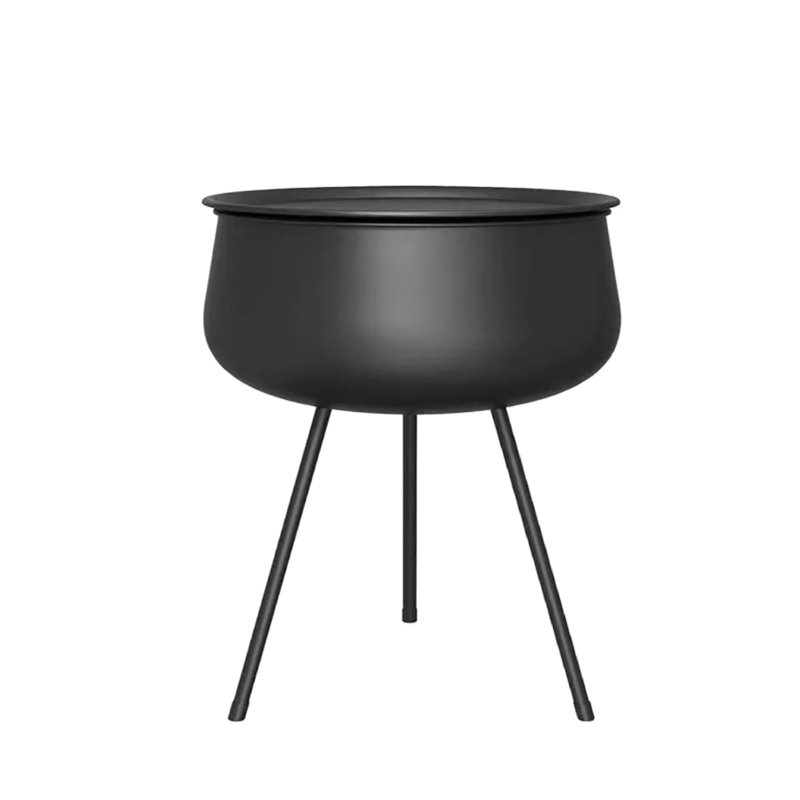 Mid-Century Round Metal Top Side Table 3 Legs End Table Modern Home Decor Corner Table With Storage For Living Room Bedroom Balcony Office