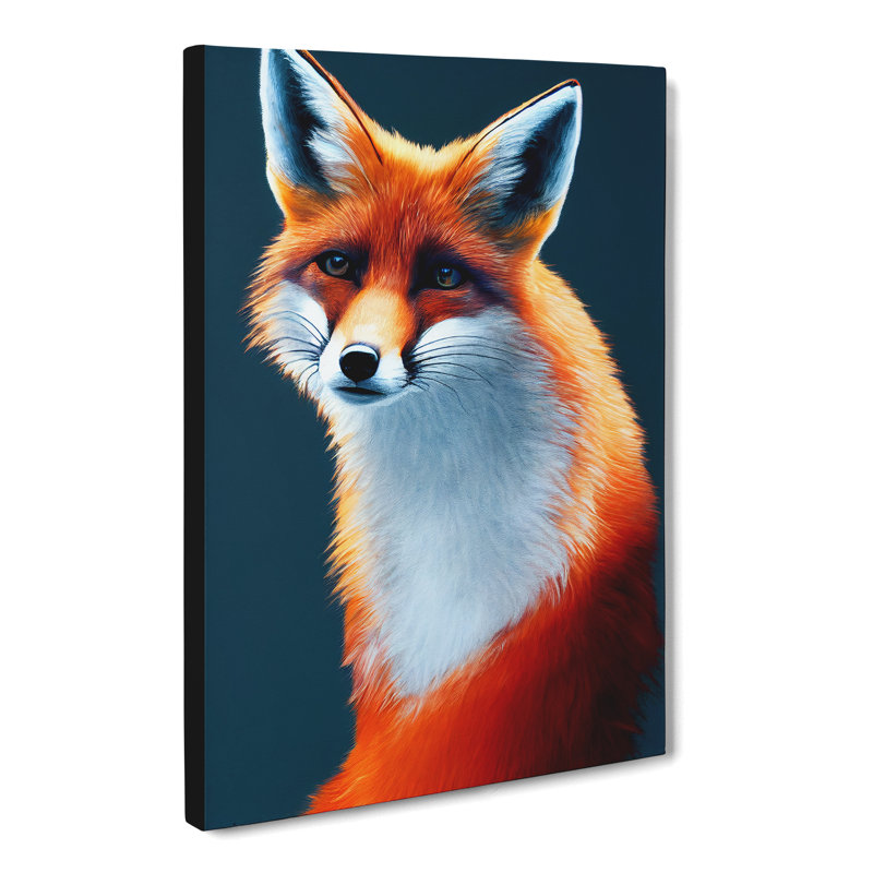 Fox Portrait Vol.4 - Wrapped Canvas, 50cm H x 35cm W x 3cm D