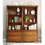Commode en bois de style européen rétro pour rangement et bibliothèque sur pied