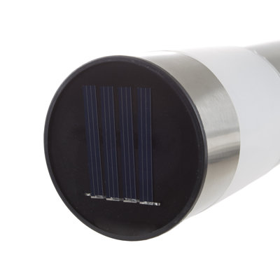 Pure Garden Outdoor Solar Lights - 4 Stainless-Steel LED Lights- Weather-Resistant Stake Lights