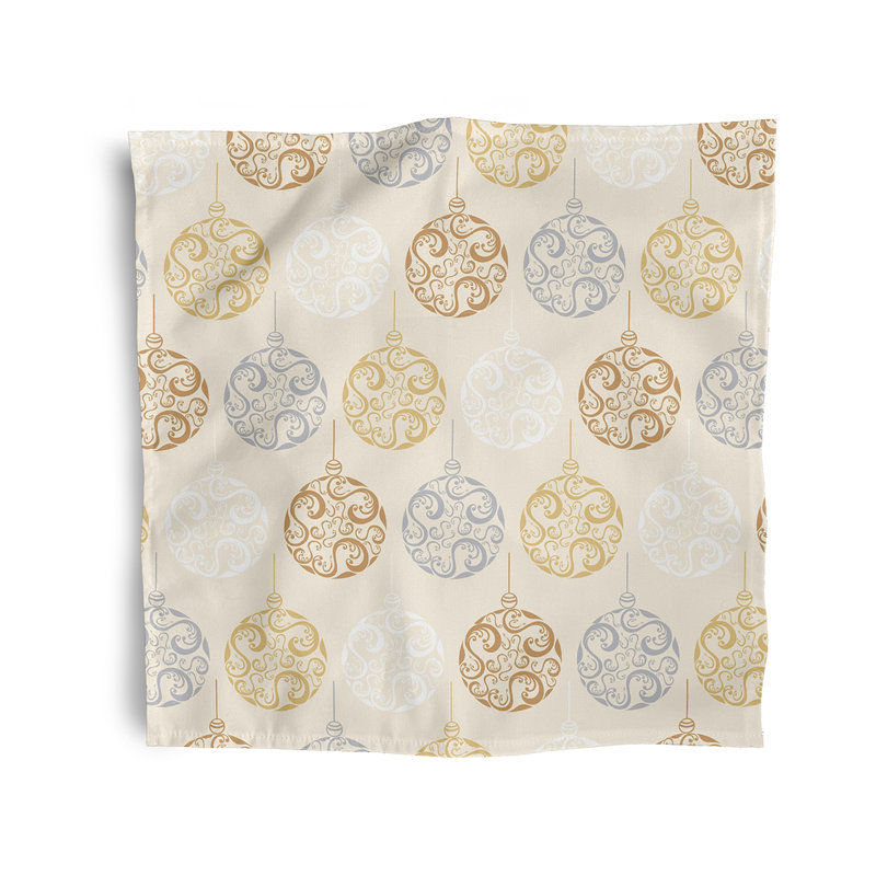 Minerville Polyester Geometric Square Napkin, Yellow