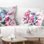 Pink Roses Fractal Design - Abstract Printed Pillow