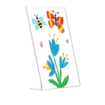 Freestanding Tabletop Clear Acrylic Picture Frame or Sign Holders- 12 Photo Frames