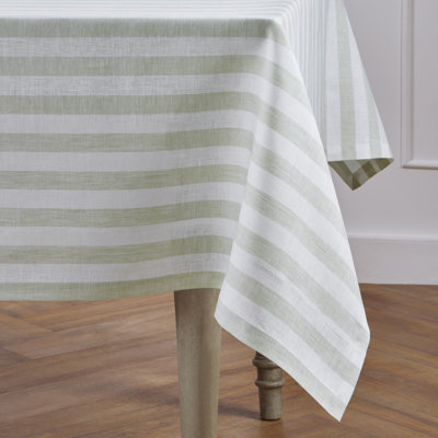100% Pure Linen Tablecloth -Sorrento Stripe