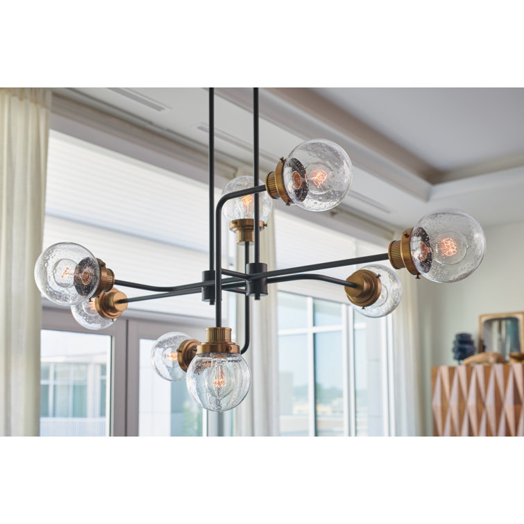 Poppy 8 - Light Sputnik Modern Linear Chandelier