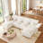 U-Shaped Upholstered Modular Sectional Sofa With Storage, 6 Seat  Corduroy  Couche With Adjustable Arms Backs,Plush Supportive Cushions, Beige-1542511447