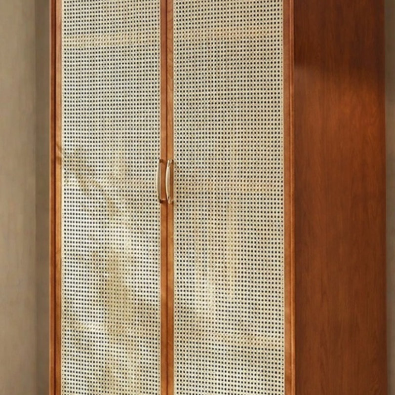 Rattan Woven Simple Wardrobe, Cherry
