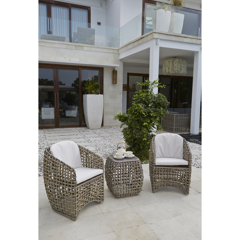 Dynasty Outdoor Dining Armchair, Canvas Canvas Sunbrella® Canvas, Kubu Mushroom