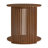 Estie Round Wood Slatted End Table With Open Shelf-227138998