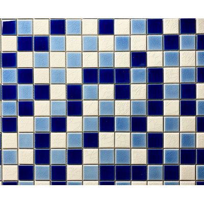 Carreau de mosaïque pour mur et piscine carré en porcelaine émaillée 2 po x 2 po Monet