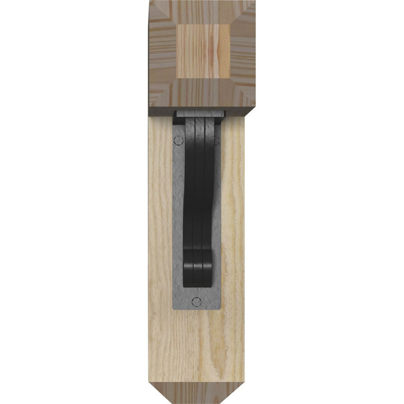 Support triple Ironcrest de 4 po Ashford, H 16 po x P 13 1/2 po, Sapin Douglas (l 4 po x P 4 po)