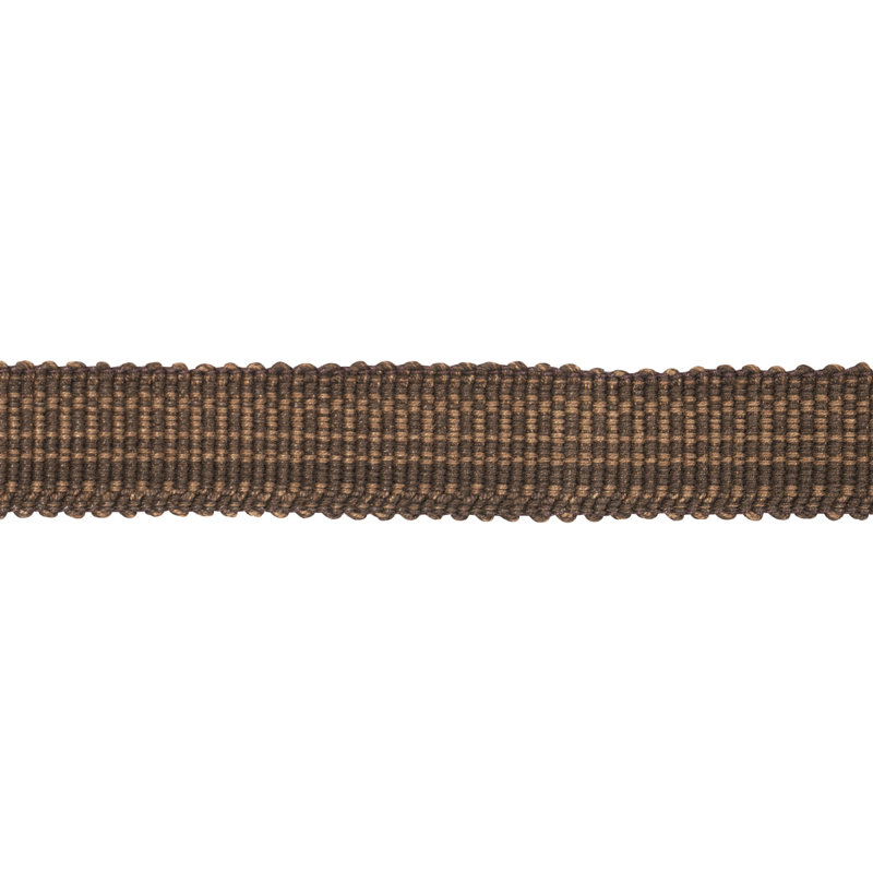 Schumacher x Patterson Flynn Cotton Strie Tape Narrow, Chestnut