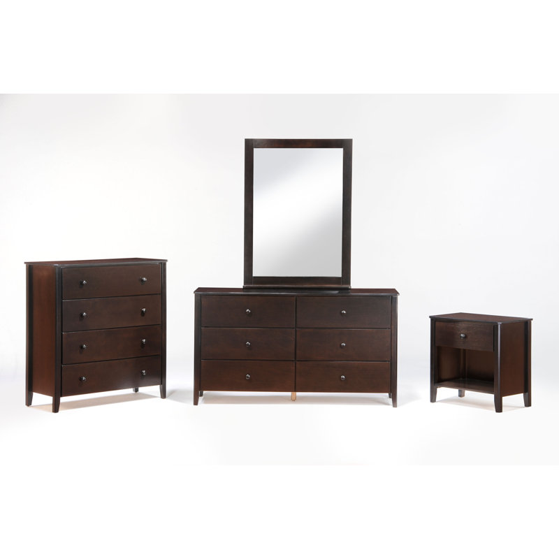 Miroir rectangulaire pour commode Brancaster, Chocolat