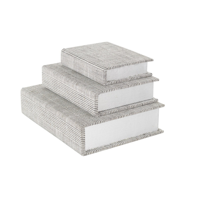 Boîte décorative en tissu Cole and Gray, Gris