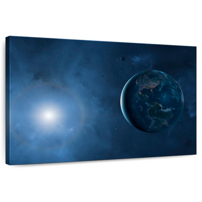 Oberle Sunlit Moon And Earth
