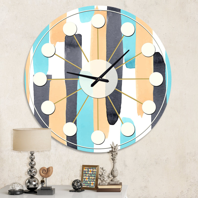 Horloge murale rétro Mid-Century, Moyenne