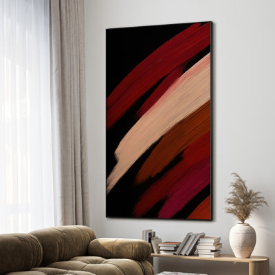 Très grand art mural imprimé sur toile - Œuvre d'art moderne abstraite, décor pour le salon ou la chambre à coucher - «Assemblage requis du cadre (cadre non fini)»