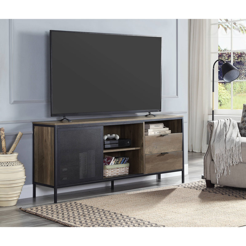 Meuble télé, Max. Taille de téléviseur recommandée: écran plat de 60 po, meuble télé