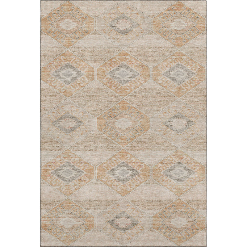 Premium Machine Washable Xamiera AMF1857 Aztec Rug, Rectangle 10' x 14'