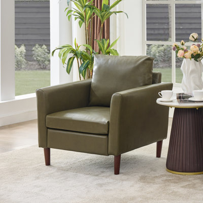 Fauteuil d'appoint en similicuir Bobur