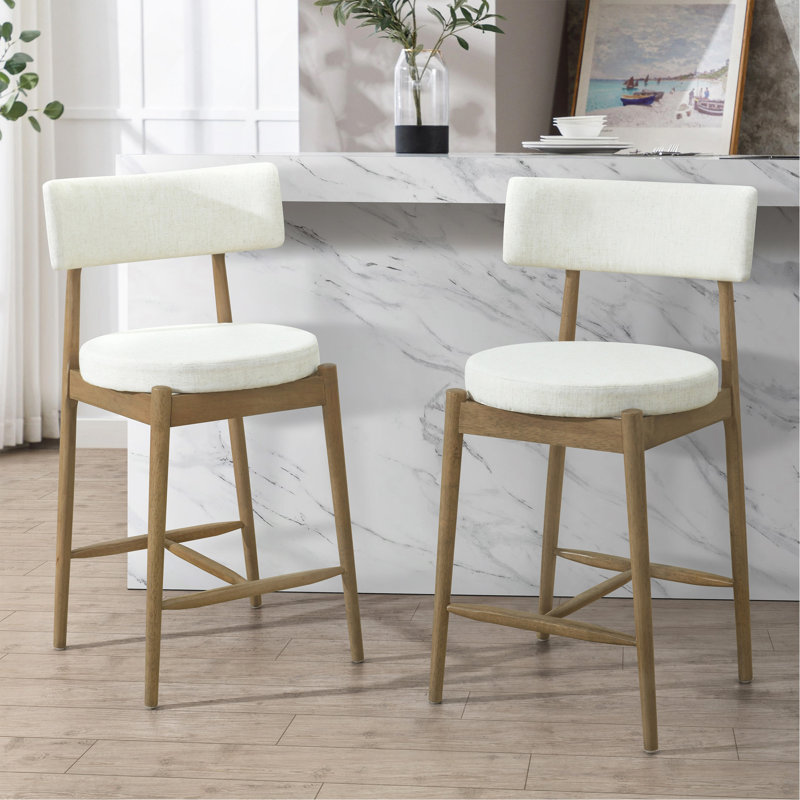 Ensemble de 2 tabourets de comptoir Mid-Century modernes