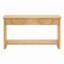 55" Fluted Solid Wood Console Table With Drawers Display Shelf