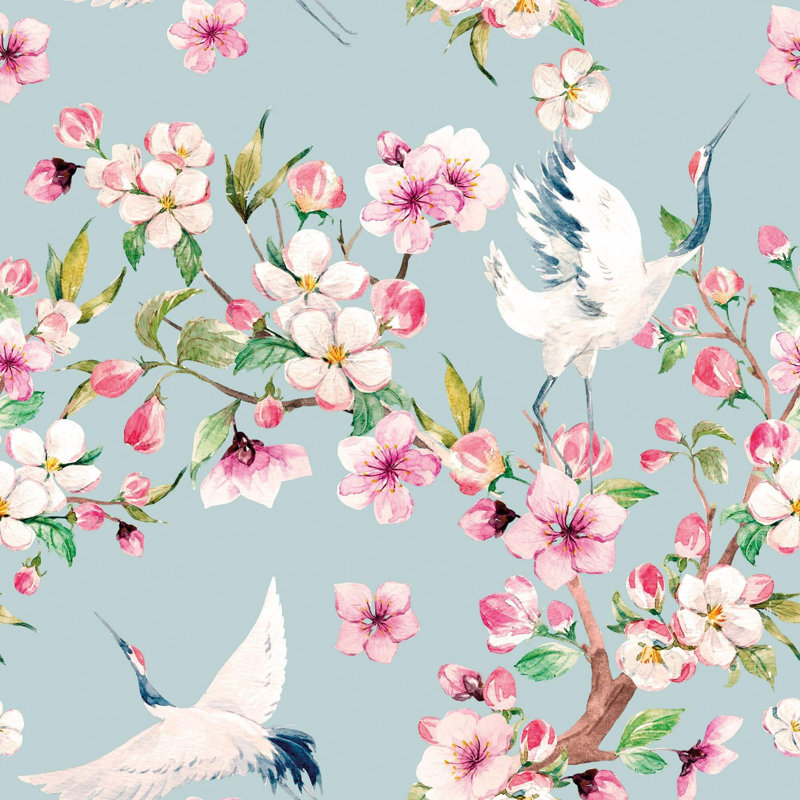 Amarnthus Peel & Stick Floral Tile, 48" L x 24" W