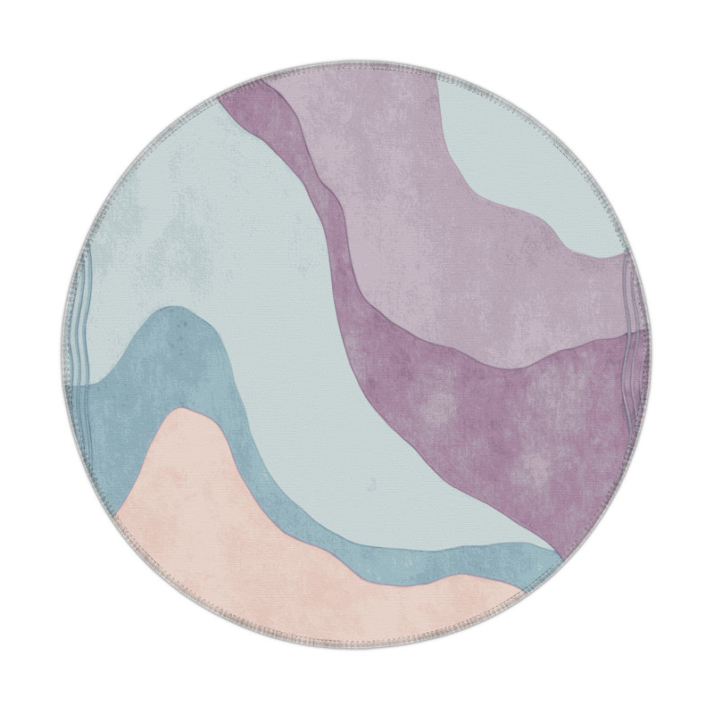 Aqua Whisper Indoor And Outdoor Area Rug, Round 5'