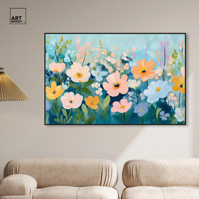 Art Remedy Playful Flower Art Canvas, Floral Breeze