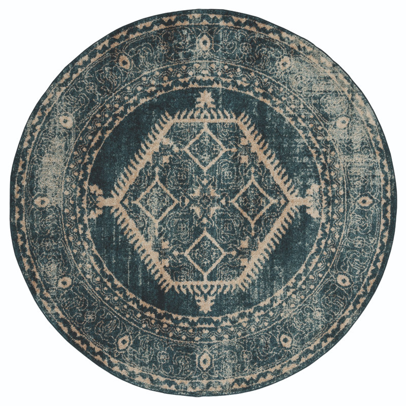 Hicklin Oriental Indoor Rug, Round 7'10"