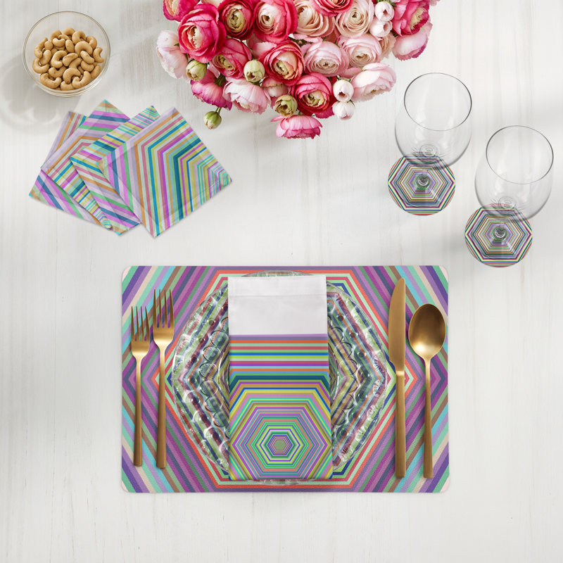 Hex Dylan Vegan Leather Rectangle Pebble Placemat
