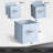 Sorbus 13 Inch Storage Bins - Sturdy Collapsible Fabric Storage Cubes with Handle - 8 Foldable Baskets for Organizing Clothes, Toys, Books - Storage Baskets for Shelves, Closets, Pastel Blue-108297693