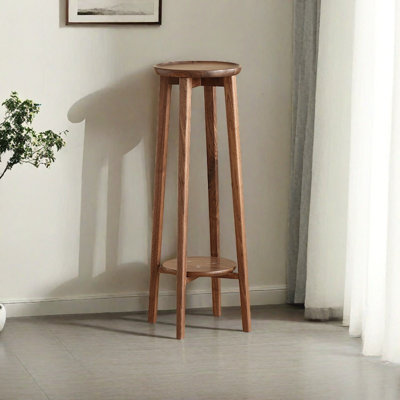 Double - layer Solid Wood Plant Stand