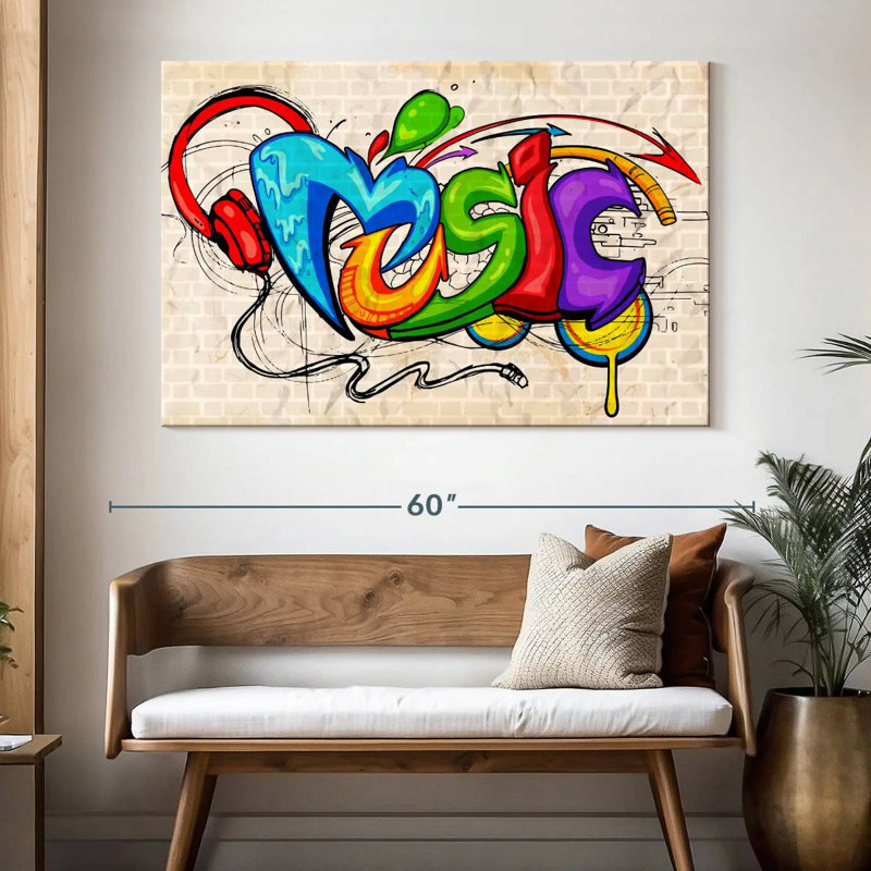 Tergel Urban Music Mural, 34" H x 51" W