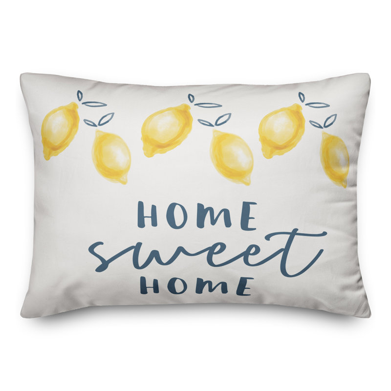  Housse et insert de coussin rectangulaire Home Sweet Home Lemons