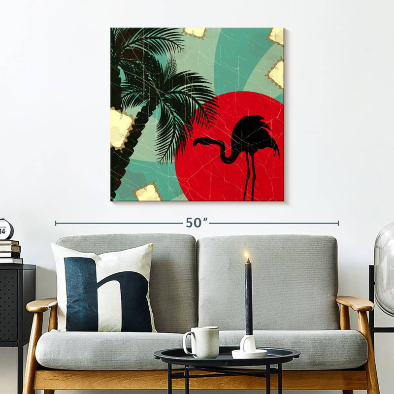 Brampt Retro Flamingo And Palm