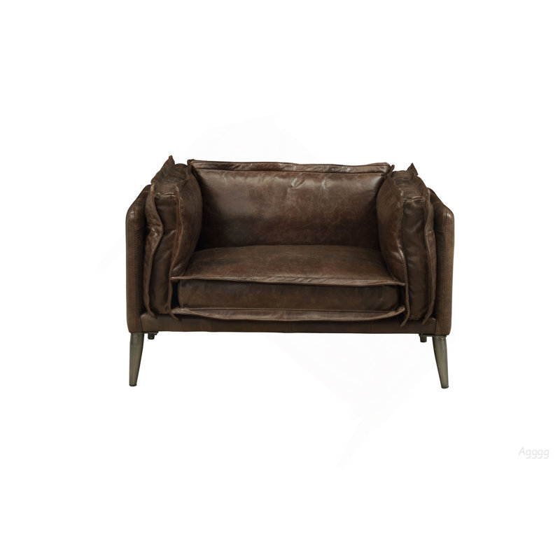 Chaise en cuir vieilli Porchester