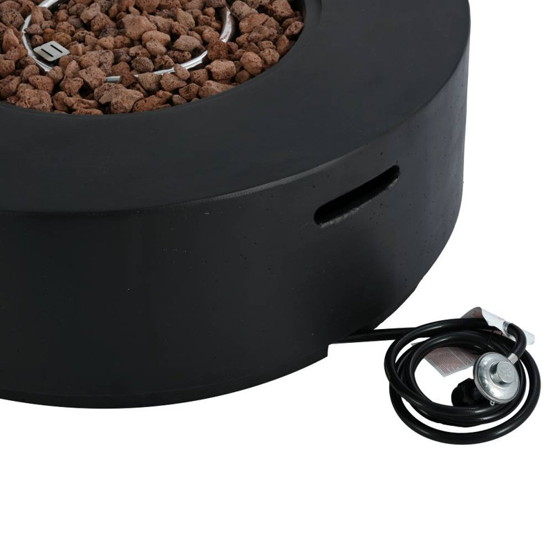 Outdoor Propane Fire Pit (Black)