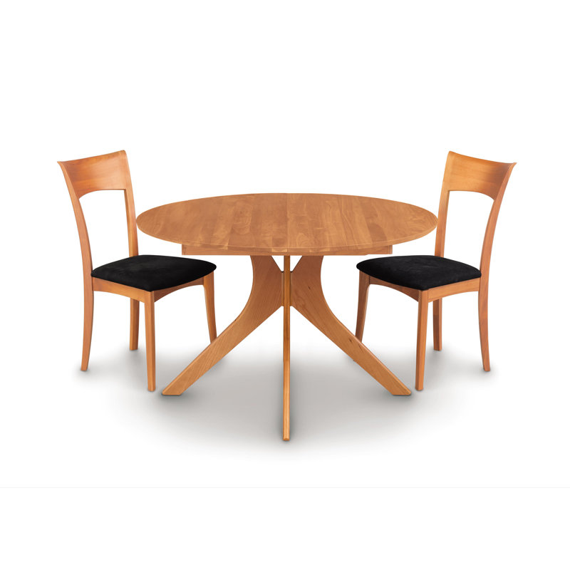 Ingrid Upholstered Dining Chair, Natural Cherry, Onyx Microsuede
