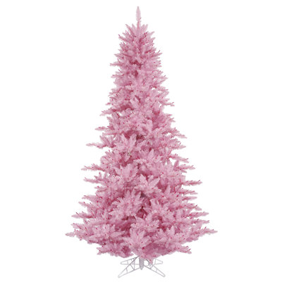 Pink Cashmere Flocked Fir Christmas Tree