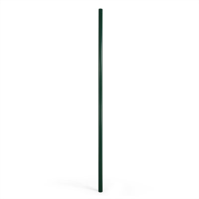 8 FT Black Chain Link Fence Terminal Post, Terminal Post with 2-3/8” Outside Diameter, Chain Link Fence Parts, Hardware, Accessories, Single
