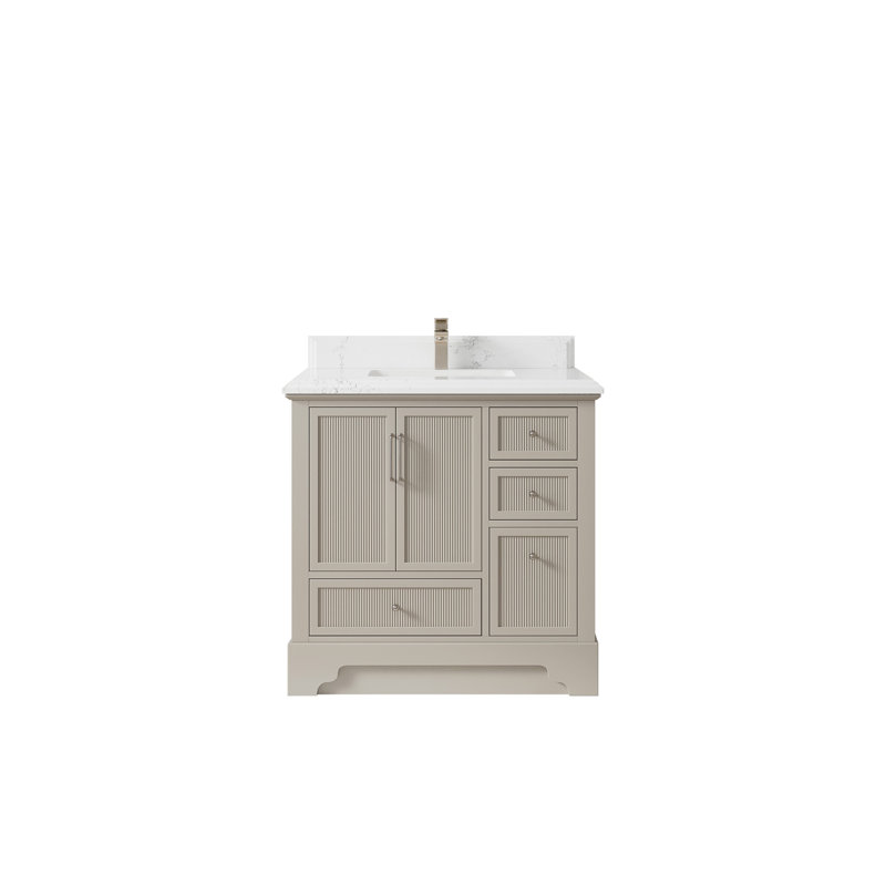 Alys 36'' Single Bathroom Vanity with Quartz Top