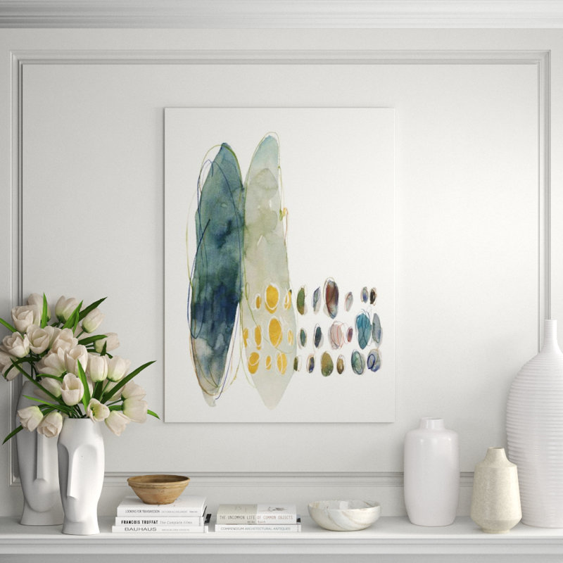 «Modern Abstract IV» par Sara Brown - impression, Or doré, H 33 po x l 24 po x P 1,5 po