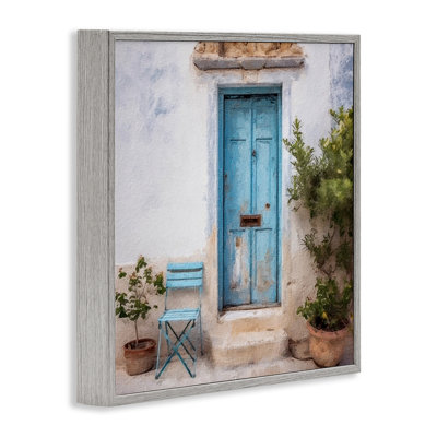 Blue Town Doorway Framed Giclee Art by RileyB