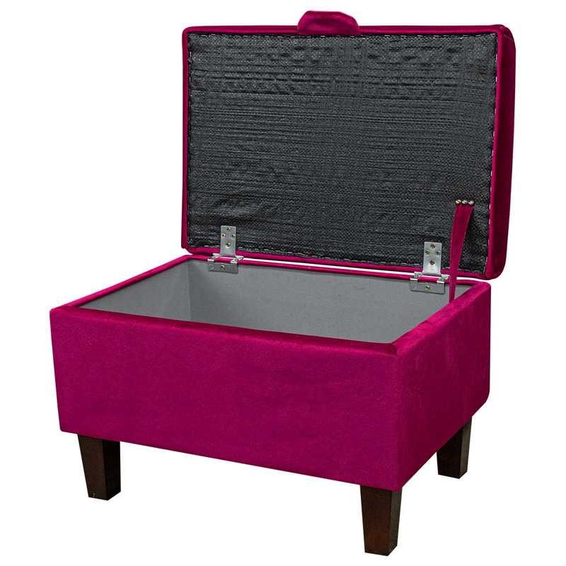 50.8cm Wide Rectangle Solid Colour Footstool Ottoman with Storage