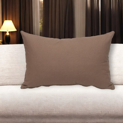 Coussin 12 "x 18" en coton brun